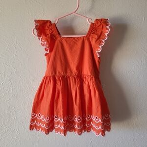 Stella McCartney Orange Scalloped Dress 6 Months